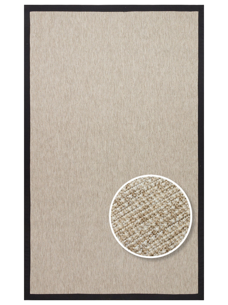 Dream Bordered, Lint-Free, Easy-to-Clean Sisal Carpet for Indoor and Outdoor Use 2703LB
