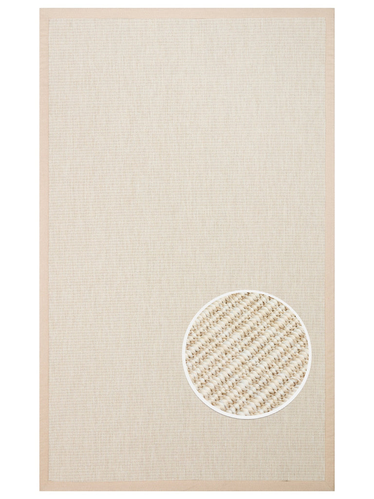 Dream Bordered, Lint-Free, Easy-to-Clean Sisal Carpet Suitable for Indoor and Outdoor Use 2706CBB