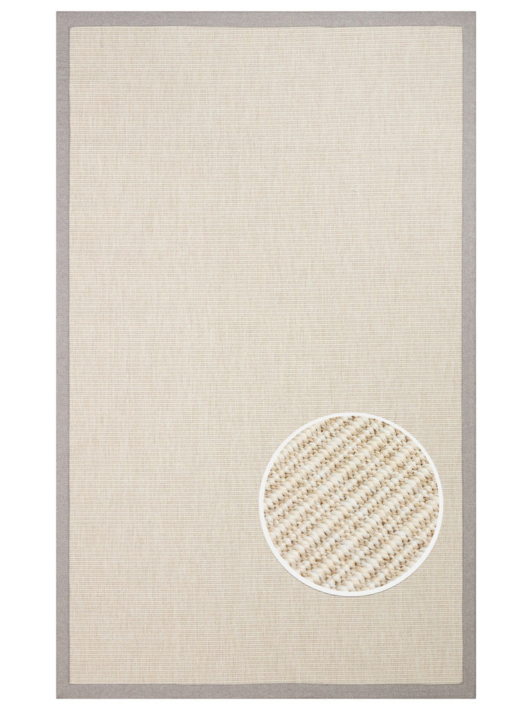 Dream Bordered, Lint-Free, Easy-to-Clean Sisal Carpet Suitable for Indoor and Outdoor Use 2706CBG