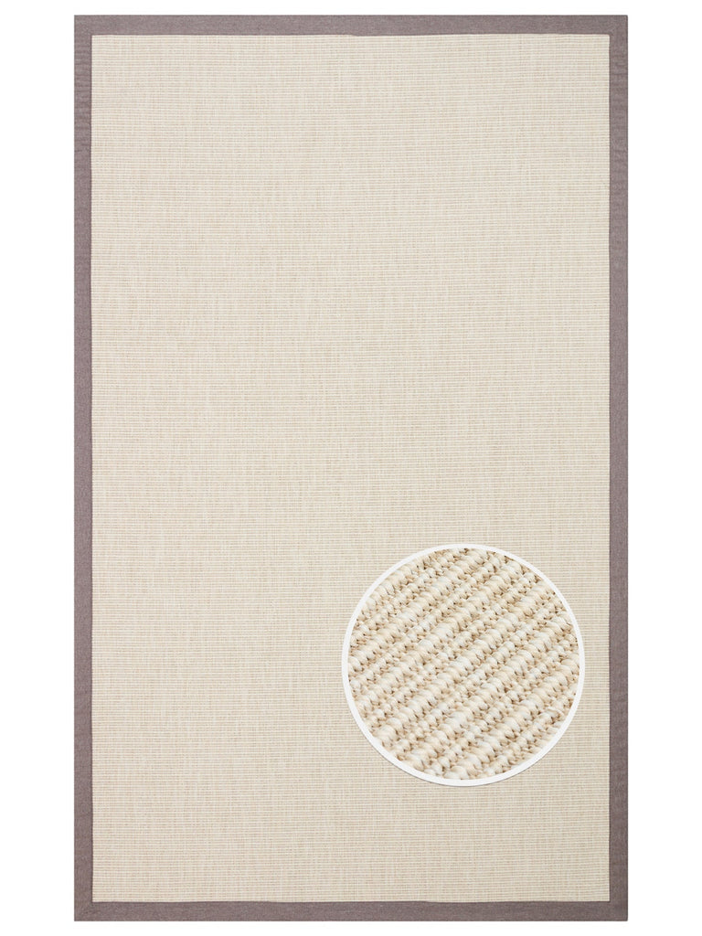 Dream Bordered, Lint-Free, Easy-to-Clean Sisal Carpet Suitable for Indoor and Outdoor Use 2706CBM