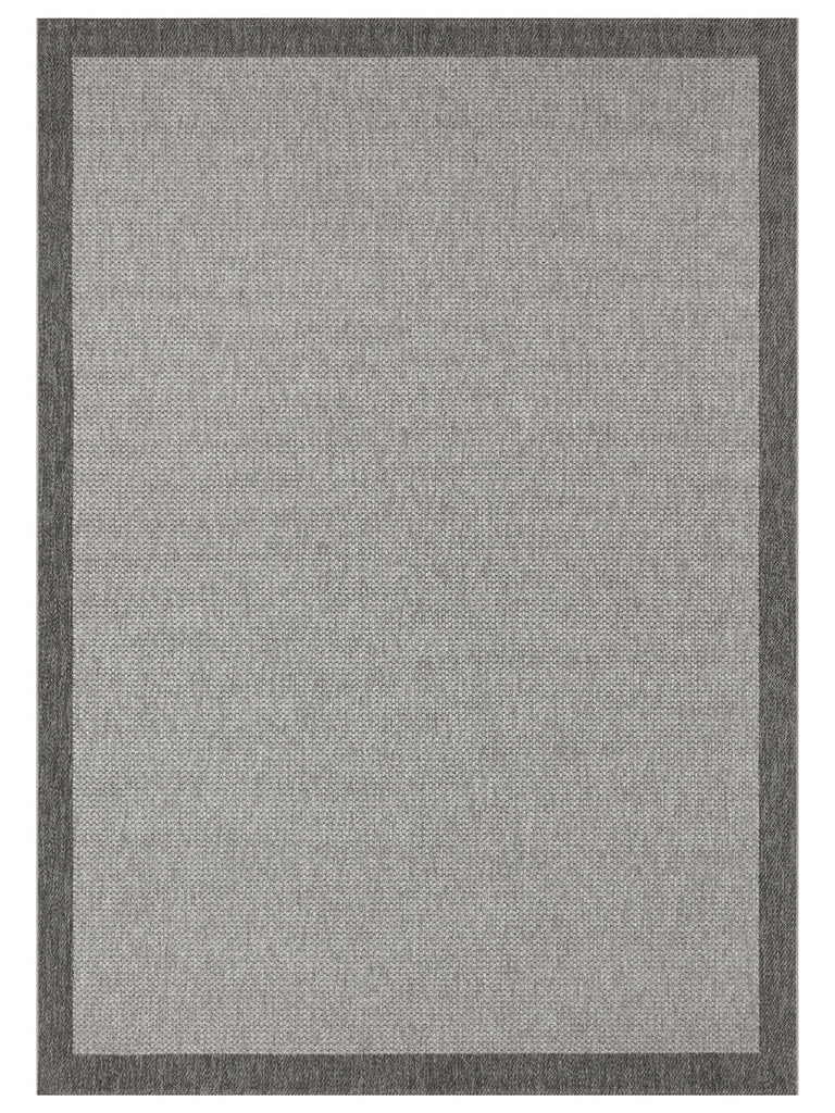 Resort Series Bordered, Dust-Proof, Non-Slip Based, Stylish Rug 05 ANTHRACITE BLACK