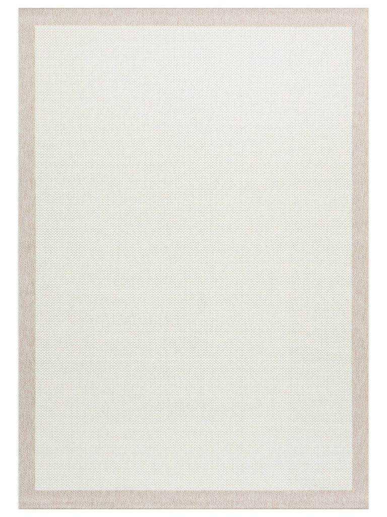 Resort Series Bordered, Dust-Proof, Non-Slip Based, Stylish Rug 05 CREAM BEIGE