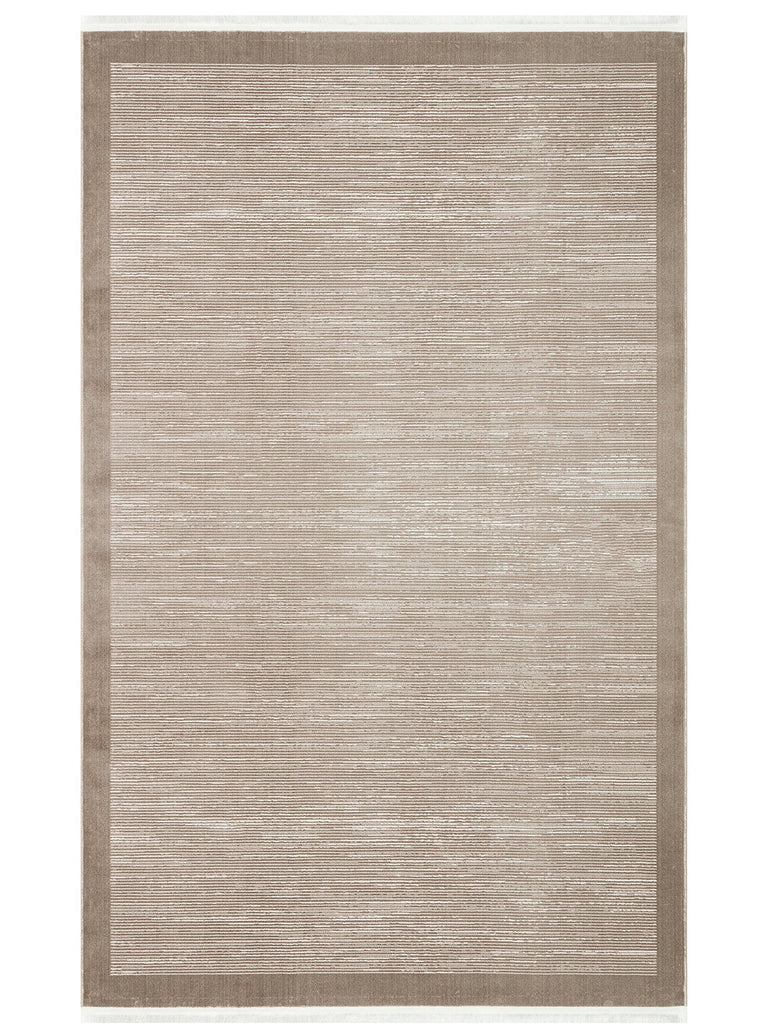 Smooth Lux Shiny Living Room Hallway Thin Weave Modern Carpet 909 BEIGE