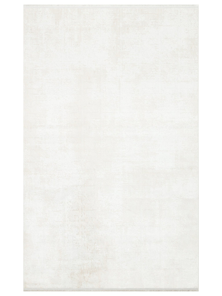 Smooth Washable Non-Slip Shiny Living Room Hallway Thin Weave Modern Carpet 109 CREAM BEIGE