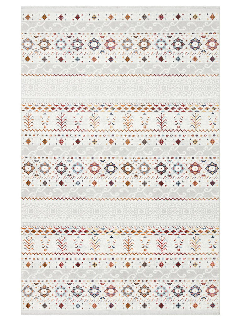 Smooth Washable Non-Slip Bright Living Room Hallway Fine Woven Modern Carpet 22 MULTY XW