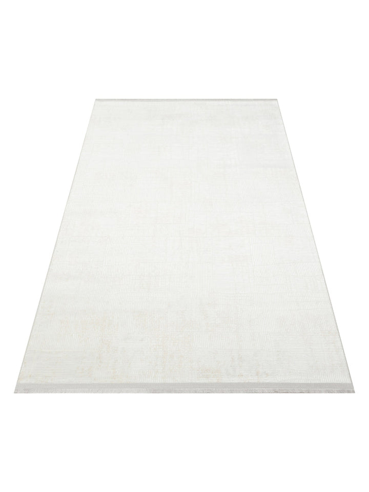 Smooth Washable Non-Slip Bright Living Room Hallway Fine Woven Modern Carpet 23 CREAM XW
