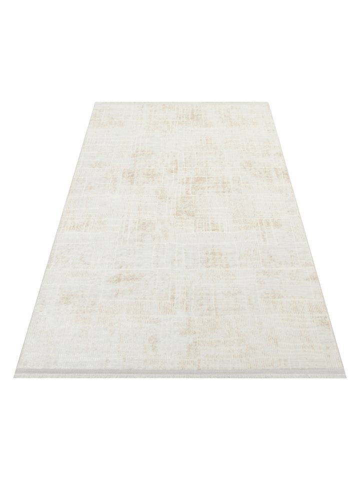 Smooth Washable Non-Slip Bright Living Room Hallway Fine Woven Modern Carpet 23 CREAM XW