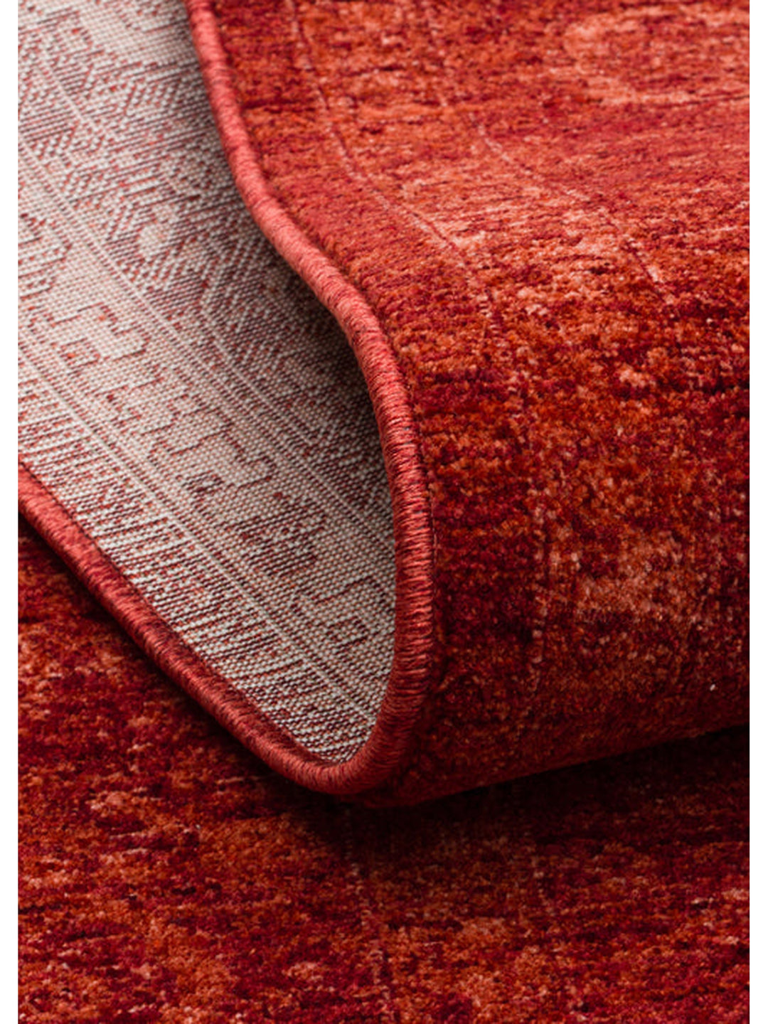 Tabriz Series Vintage Patterned Modern Soft Textured Carpet 03 RED