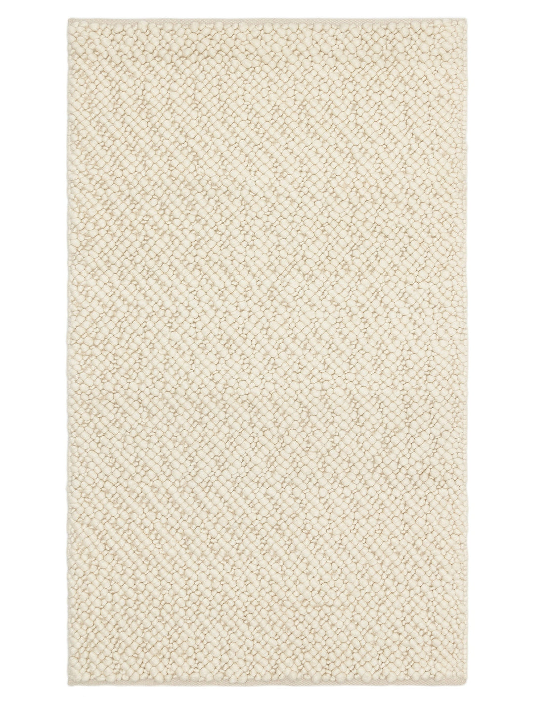 Woolstar %100 Naturel Kazak Desenli Salon Oturma Odası Koridor Antre El Dokuma Örgü Halı 06 CREAM - Carpetdocia