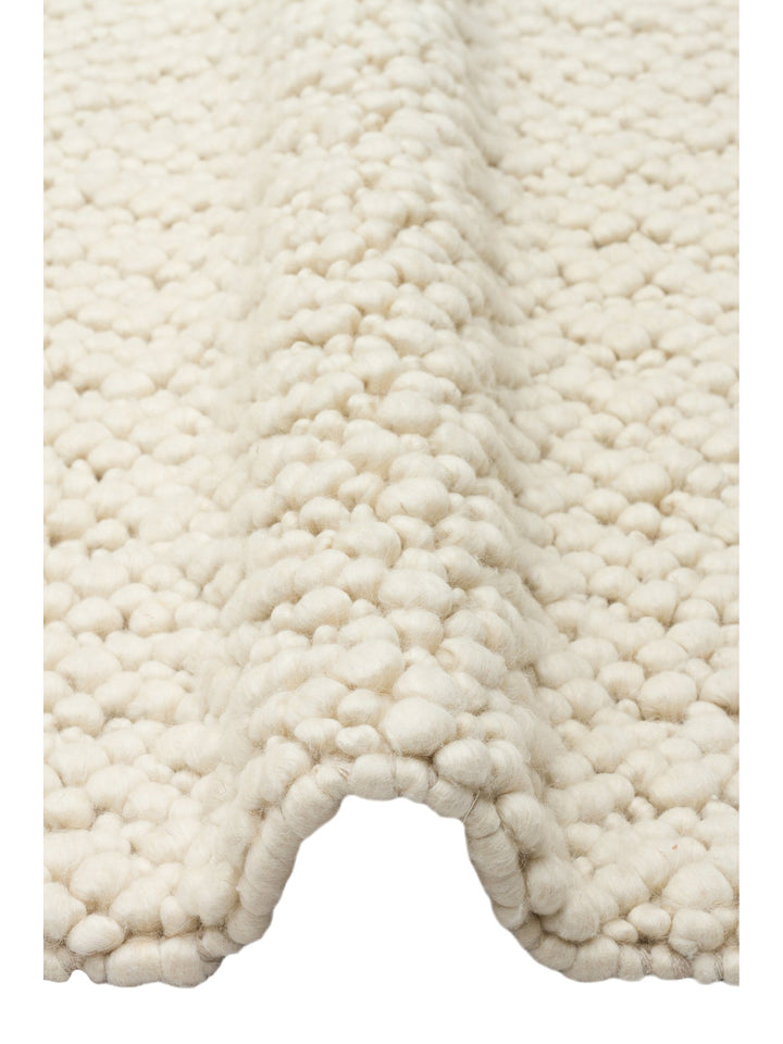 Woolstar %100 Naturel Kazak Desenli Salon Oturma Odası Koridor Antre El Dokuma Örgü Halı 06 CREAM - Carpetdocia