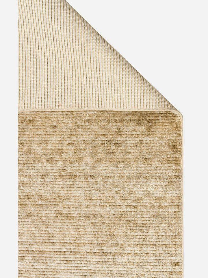 Brasilia El Emeğiyle Üretilen Modern Sade Şık TENCEL™ Özel Kara Tezgah Halısı PLAIN GREEN - Carpetdocia