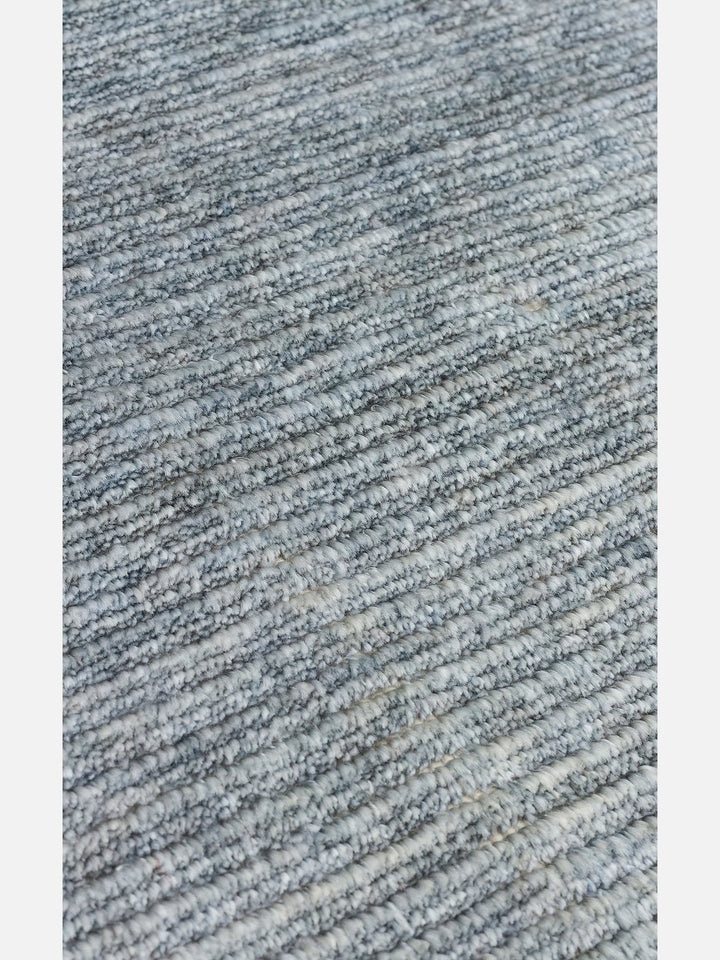 Brasilia El Emeğiyle Üretilen Modern Sade Şık TENCEL™ Özel Kara Tezgah Halısı PLAIN SKY BLUE - Carpetdocia
