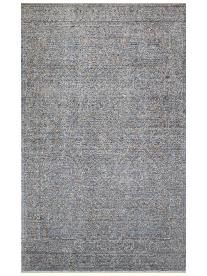 Çırağan %100 Naturel Özel Işıltılı El Emeği ile Özel Tezgahlarda Üretilen TENCEL™ Uşak Halısı 3DGRBZ - Carpetdocia - kusbakisi