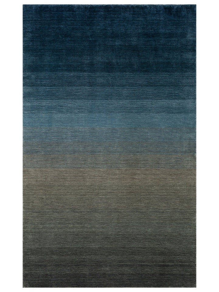 Donatella Serisi %100 Yeni Zelanda Yünü El Dokuma Gradyan Salon Oturma Odası Halı NAVY GREY - Carpetdocia - kusbakisi
