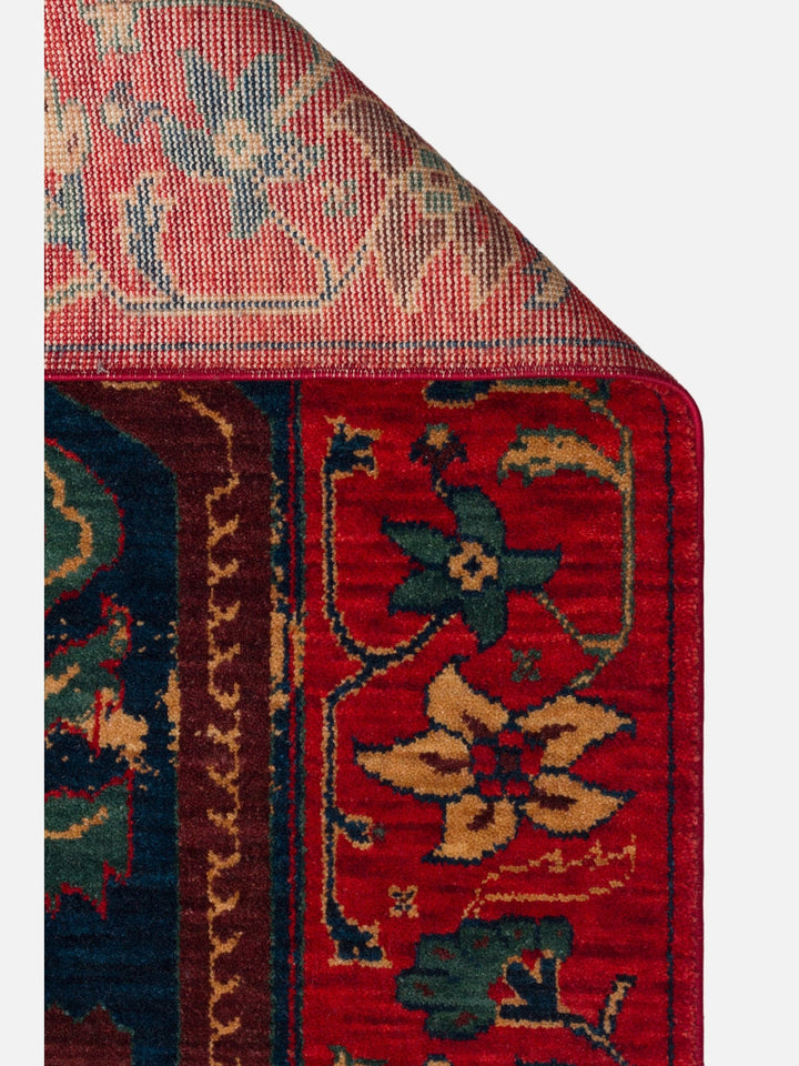 Göbeklitepe Serisi Anadolu Motiflerine Sahip %100 Yeni Zelanda Yünü ile Üretilen El Emeği Kara Tezgah Halı 05REDV - Carpetdocia