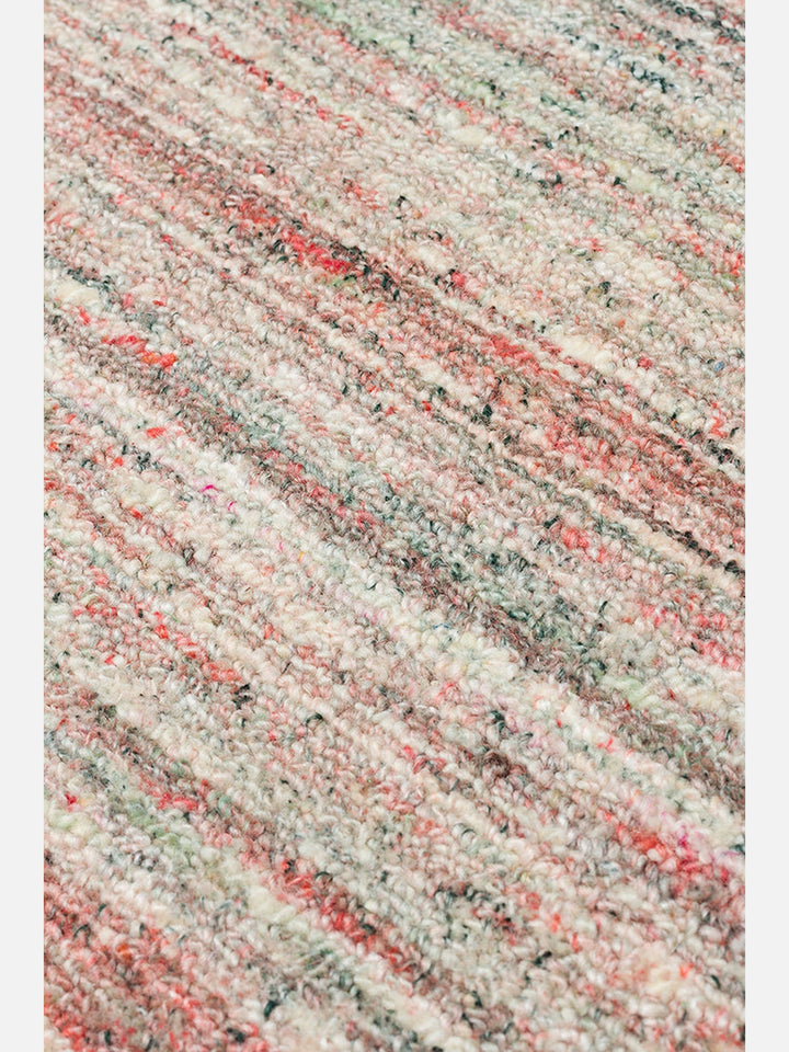 Helsinki Serisi %100 Naturel Yün ve Viskon El Dokuma Modern İskandinav Salon Oturma Odası Halı ROSE - Carpetdocia