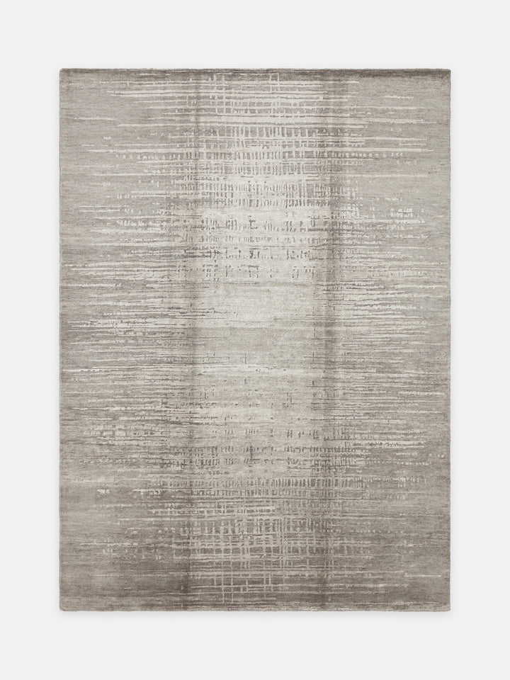 El dokuma Hindistan Jaipur halı Gümüş Gri 170x240 cm kuşbakışı üstten görünüm