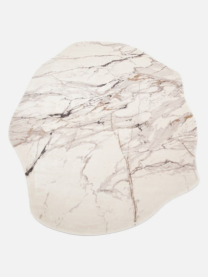 Monza Art Geometrik Desenli Yüksek Kalite Sık Dokuma Parlak Modern Salon Halısı 12 CREAM GREY - Carpetdocia