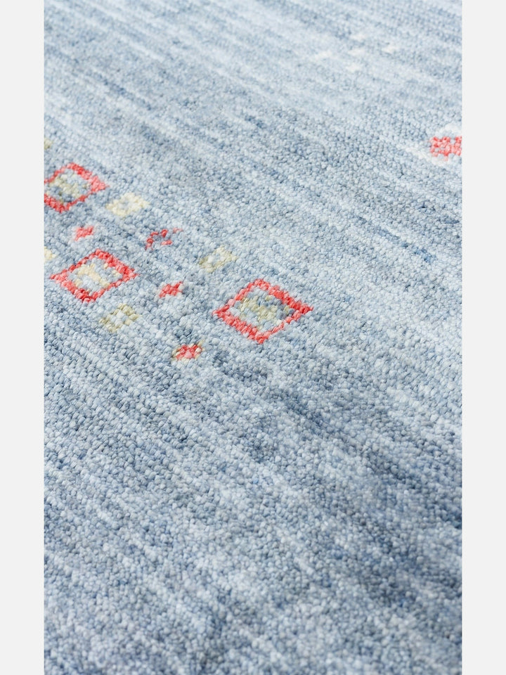 Oushak Carnaval %100 Naturel Kolay Temizlenir El Emeğiyle Üretilen TENCEL™ Modern Uşak Halısı 06 BLUE Q - Carpetdocia