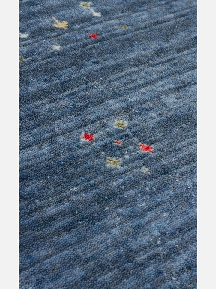 Oushak Carnaval %100 Naturel Kolay Temizlenir El Emeğiyle Üretilen TENCEL™ Modern Uşak Halısı 06 BLUE Q - Carpetdocia