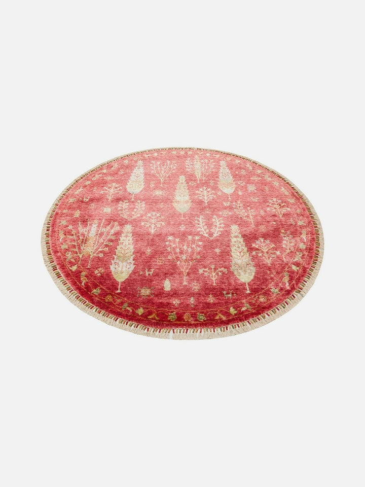Oushak Carnaval %100 Naturel Kolay Temizlenir El Emeğiyle Üretilen TENCEL™ Modern Uşak Halısı 08 RED AUTUMN Q - Carpetdocia