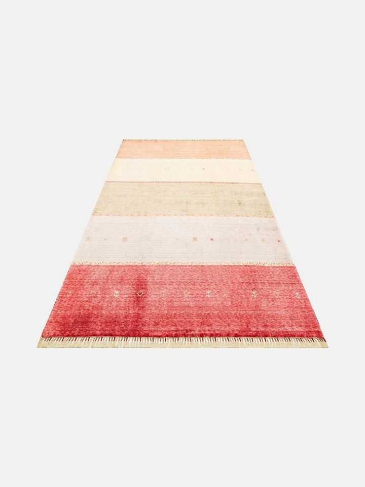 Oushak Carnaval %100 Naturel Kolay Temizlenir El Emeğiyle Üretilen TENCEL™ Modern Uşak Halısı 11 RED AUTUMN - Carpetdocia