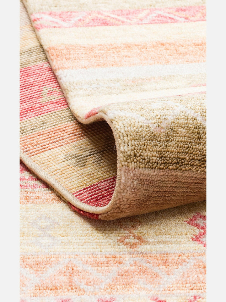 Oushak Carnaval %100 Naturel Kolay Temizlenir El Emeğiyle Üretilen TENCEL™ Modern Uşak Halısı 12 RED AUTUMN - Carpetdocia