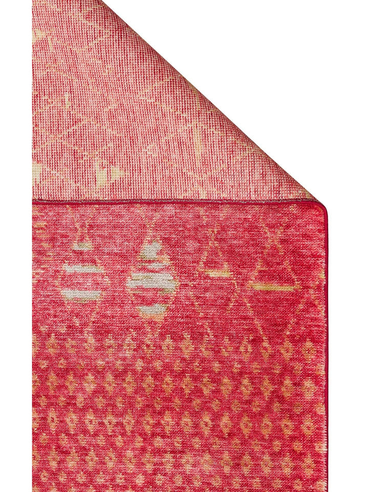 Oushak Carnaval %100 Naturel Kolay Temizlenir El Emeğiyle Üretilen TENCEL™ Modern Uşak Halısı ZR 15 RED AUTUMN - Carpetdocia