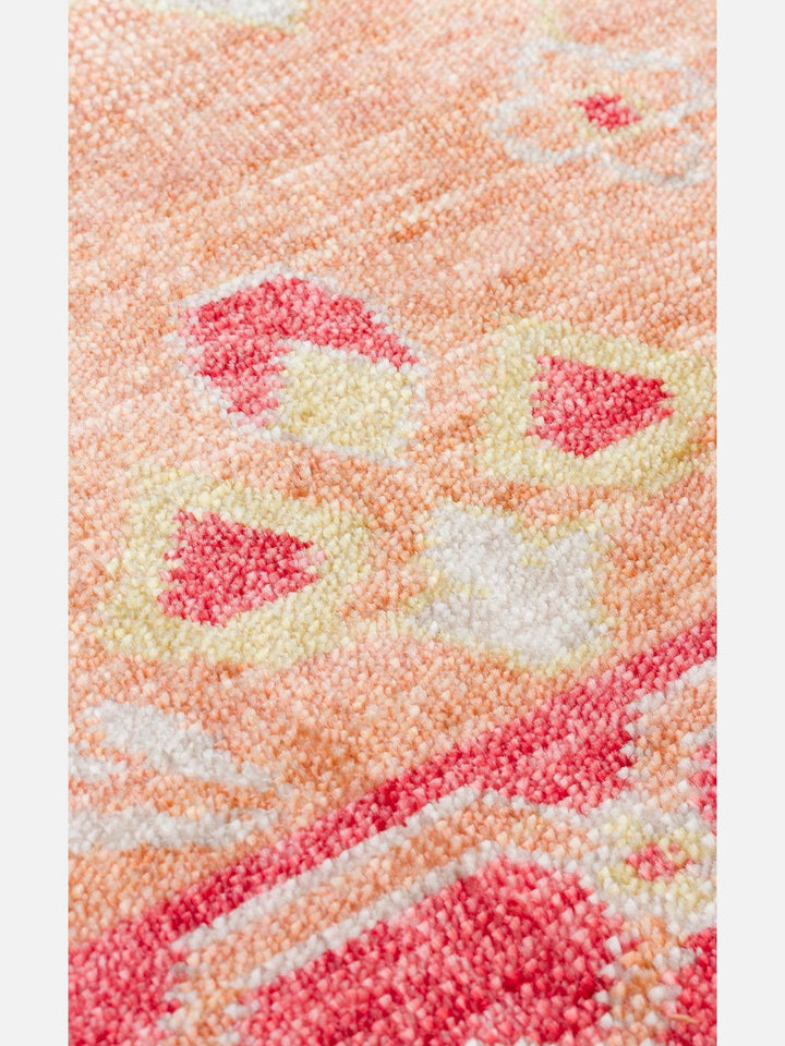 Oushak Carnaval %100 Naturel Kolay Temizlenir El Emeğiyle Üretilen TENCEL™ Modern Uşak Halısı 17 RED AUTUMN - Carpetdocia