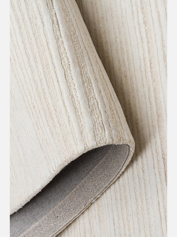 Palermo Series Wool and TENCEL™ Blend Handwoven Rug CREAM