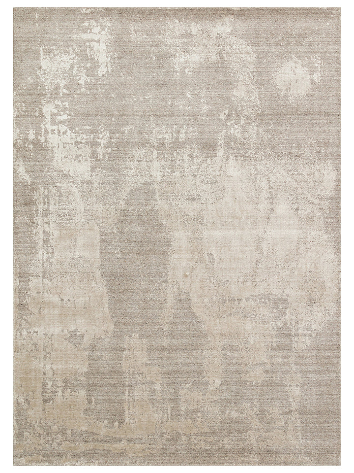Palette Serisi %100 Naturel Yün Viskon Pamuk El Dokuma Salon Oturma Odası Halı GREY - Carpetdocia - kusbakisi