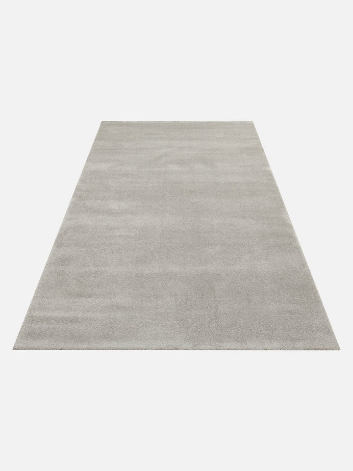 Peace Hav Toz Vermez Yumuşak Tuşeli Zarif Shaggy Halı 01 GREY - Carpetdocia