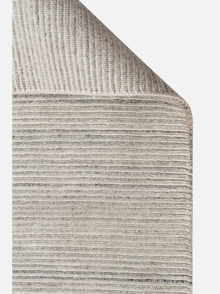 Portofino Serisi %100 Naturel Viskon Yün Pamuk El Dokuma Modern Salon Oturma Odası Halı SILVER - Carpetdocia