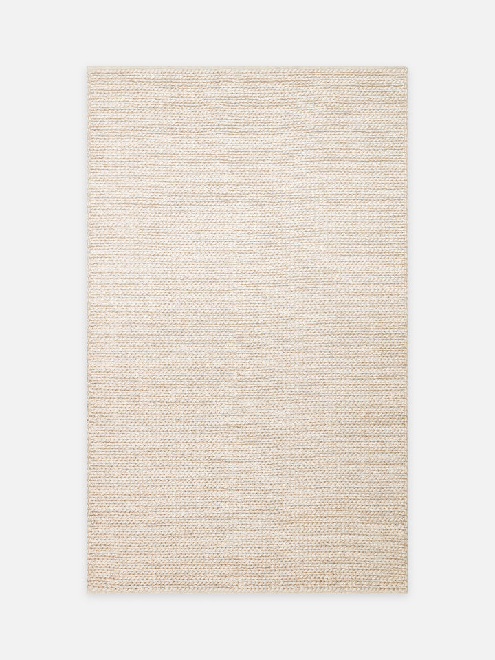 Woolstar %100 Naturel Kazak Desenli Salon Oturma Odası Koridor Antre El Dokuma Örgü Halı BEIGE - Carpetdocia - kusbakisi