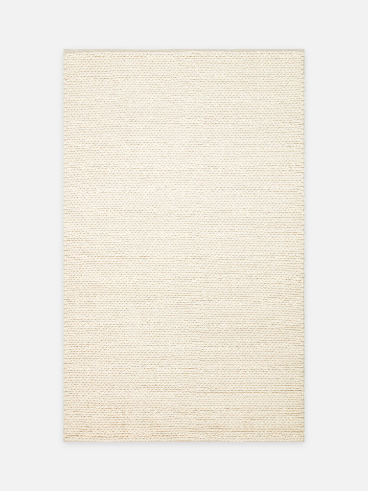 Woolstar %100 Naturel Kazak Desenli Salon Oturma Odası Koridor Antre El Dokuma Örgü Halı CREAM - Carpetdocia - kusbakisi