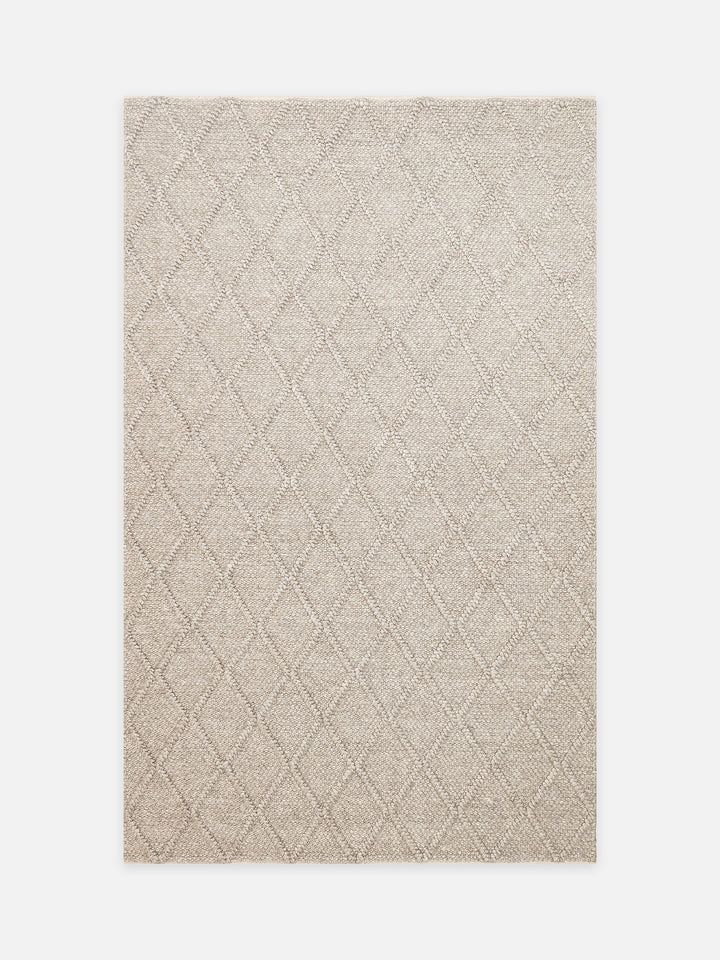 Woolstar %100 Naturel Kazak Desenli Salon Oturma Odası Koridor Antre El Dokuma Örgü Halı DIAMONDBRWN - Carpetdocia - kusbakisi