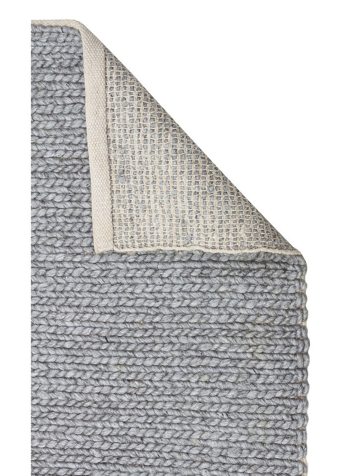 Woolstar %100 Naturel Kazak Desenli Salon Oturma Odası Koridor Antre El Dokuma Örgü Halı GREY - Carpetdocia