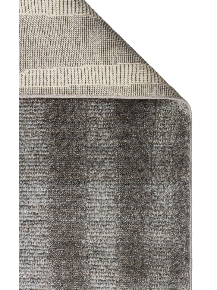 Brasilia Handgefertigter Moderner Schlichter Eleganter TENCEL™ Spezieller Schwarzer Webstuhl-Teppich 01 ANTHRACITE