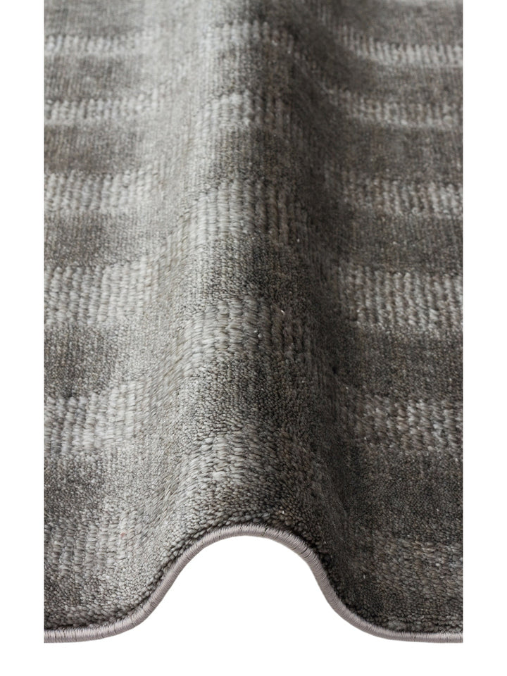 Brasilia Handgefertigter Moderner Schlichter Eleganter TENCEL™ Spezieller Schwarzer Webstuhl-Teppich 01 ANTHRACITE