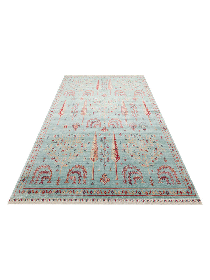 Oushak Carnival 100% Natural Easy to Clean Handmade TENCEL™ Modern Uşak Carpet 22TURK