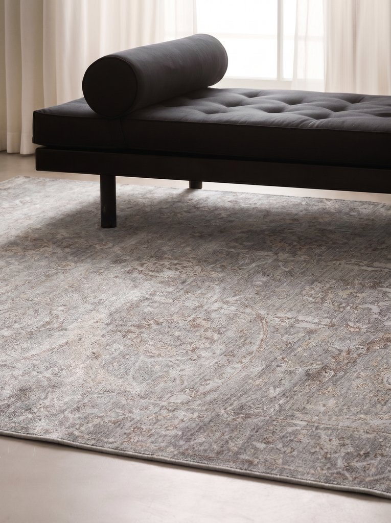Tapis Uşak TENCEL™ Çırağan 100 % naturel, scintillant, fabriqué à la main sur métiers spéciaux 7DGANT