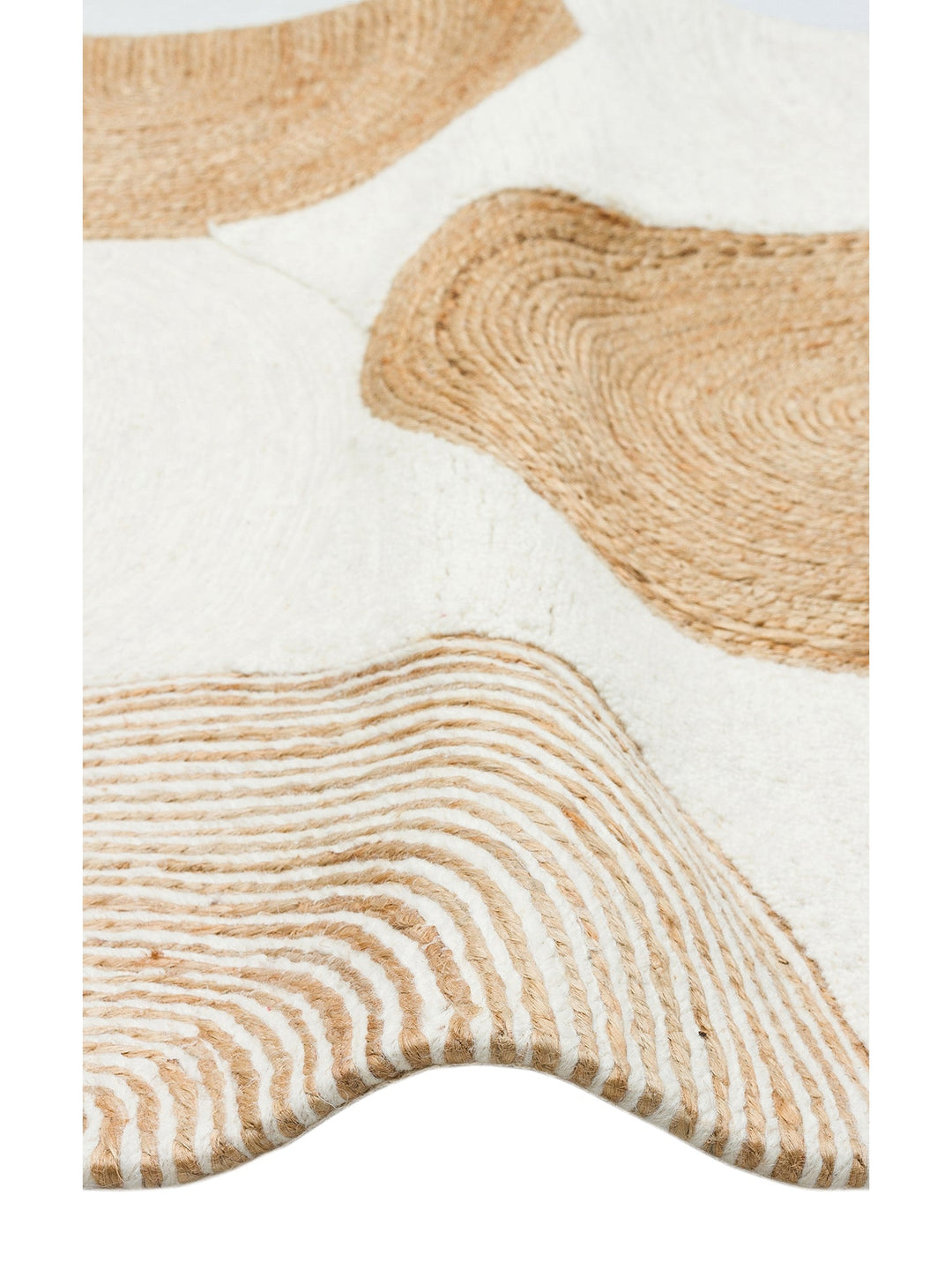 Woolstar 100 % Natur Kasachischer Muster Wohnzimmer Sitzzimmer Flur Eingang Handgewebter Gestrickter Teppich 902NATWHITE