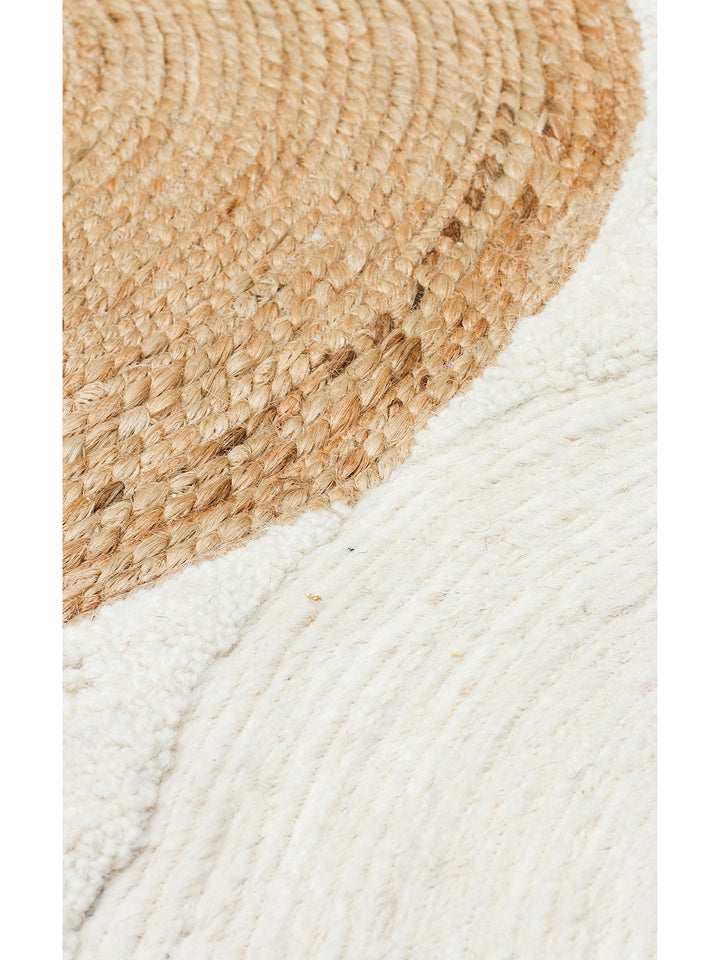 Woolstar 100 % Natur Kasachischer Muster Wohnzimmer Sitzzimmer Flur Eingang Handgewebter Gestrickter Teppich 902NATWHITE