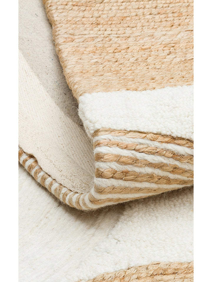 Woolstar 100 % Natur Kasachischer Muster Wohnzimmer Sitzzimmer Flur Eingang Handgewebter Gestrickter Teppich 902NATWHITE