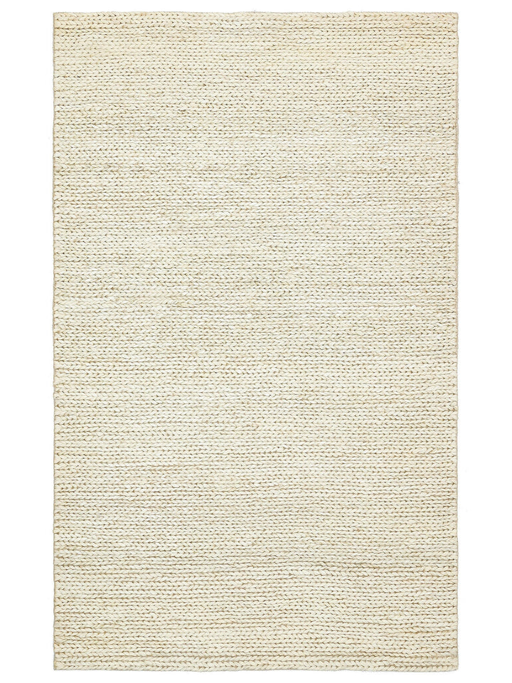 Baccarat Jüt %100 Naturel Oturma Odası Koridor Antre Mutfak Balkon El Dokuma Hasır Halı BAC WHITE - Carpetdocia