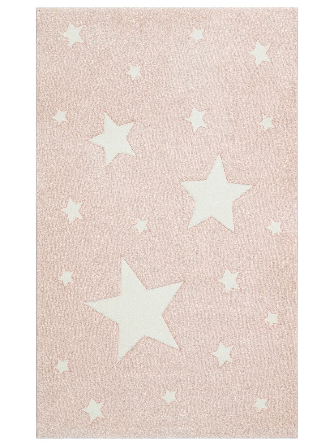 Carpetdocia Kids Eğlenceli Yıldız Desenli Çocuk Halısı 12 PINK - Carpetdocia