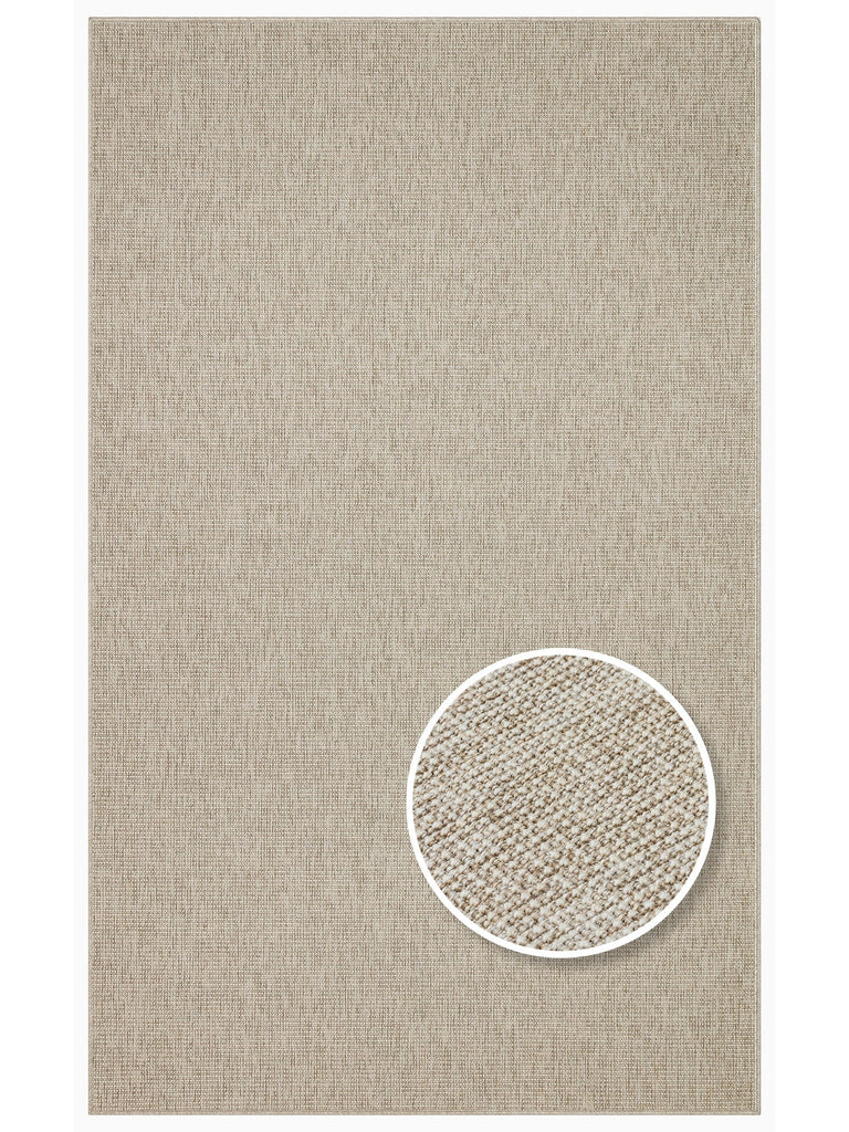 Dream Suitable for Indoor and Outdoor Use, Easy to Clean Sisal-Look Carpet 2703 L.BEIGE 
