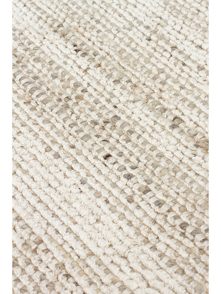 Kelly Serisi %100 Naturel Yün ve Viskon El Dokuma Salon Oturma Odası Yatak Odası Halı BEIGE - Carpetdocia