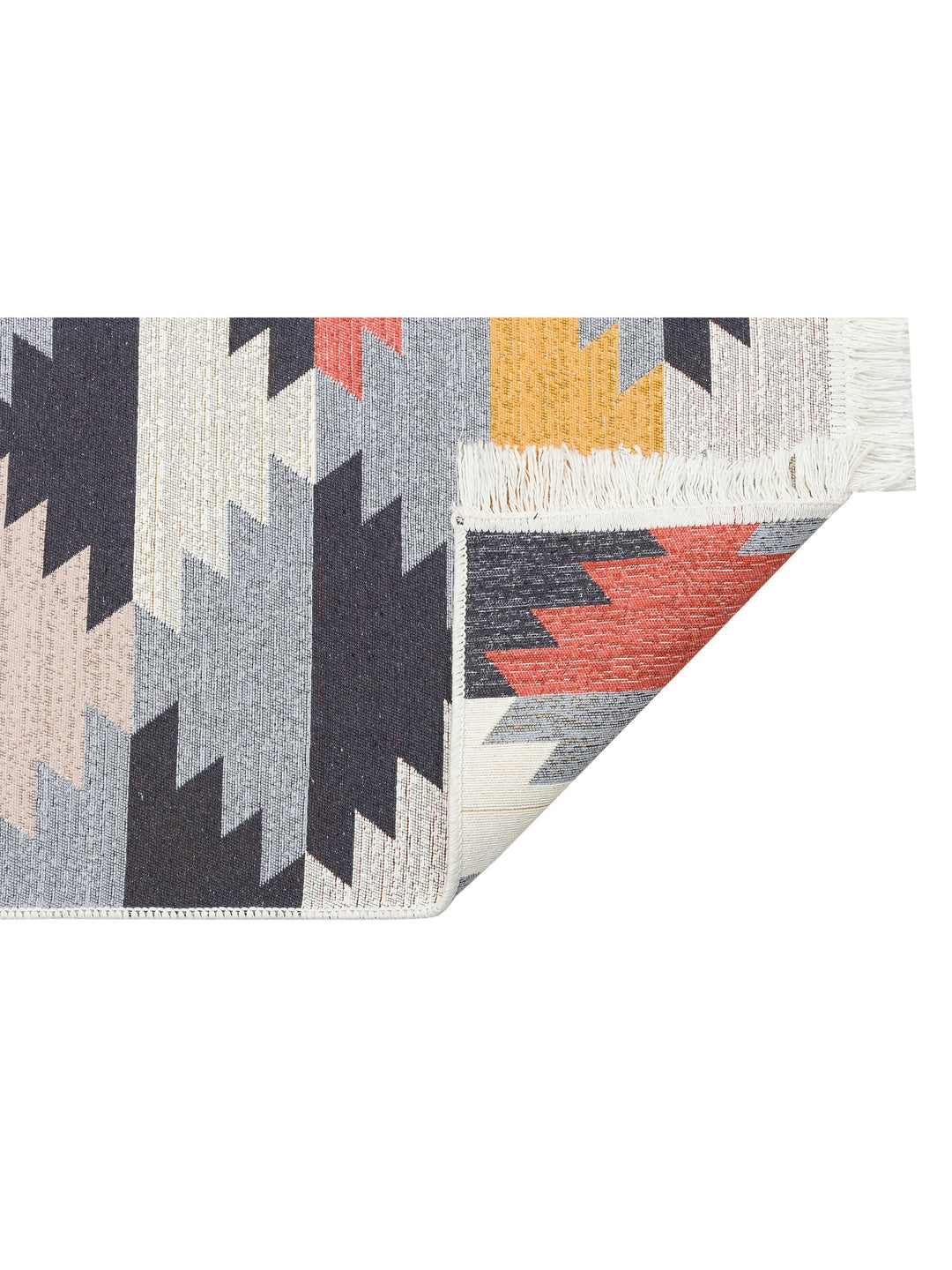 Maya %100 Naturel Pamuk Yıkanabilir Çift Taraflı Oturma Odası Mutfak Koridor Modern Kilim 20 MULTY - Carpetdocia