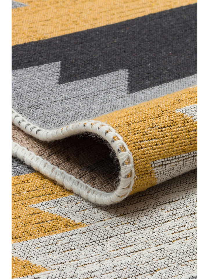 Maya %100 Naturel Pamuk Yıkanabilir Çift Taraflı Oturma Odası Mutfak Koridor Modern Kilim 20 MULTY - Carpetdocia